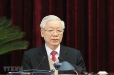 Bí thư, Chủ tịch nước Nguyễn Phú Trọng phát biểu khai mạc Hội nghị. Ảnh: TTXVN