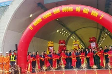 Bộ GTVT phối hợp cùng Công ty CP Tập đoàn Đèo Cả, UBDN TP.Đà Nẵng tổ chức khánh thành hầm đường bộ Hải Vân 2 thuộc dự án hầm đường bộ Đèo Cả. Ảnh: Cao Dung