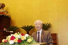 Chủ tịch nước Nguyễn Phú Trọng trình Quốc hội miễn nhiệm chức vụ Thủ tướng Chính phủ đối với ông Nguyễn Xuân Phúc. Ảnh: TTXVN