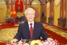 Tổng Bí thư, Chủ tịch nước Nguyễn Phú Trọngchúc Xuân mới Tân Sửu 2021. Ảnh: TTXVN