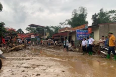 Mưa lớn xảy ra tại khu vực miền núi phía Bắc, gây lũ quét trên địa bàn huyện Văn Bàn, tỉnh Lào Cai. Ảnh: TTXVN