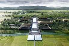 Phối cảnh quy hoạch khu vực bảo vệ của di tích Khu lưu niệm Chủ tịch Hồ Chí Minh. Ảnh: DE-SO Asia