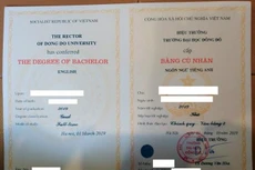 Hủy kết quả người học dùng văn bằng 2 ngôn ngữ Anh của đại học Đông Đô