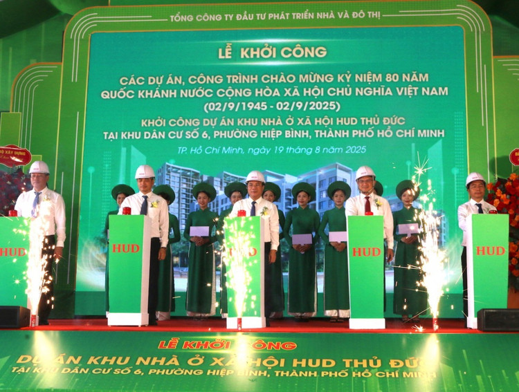 HUD khởi công Dự án NOXH HUD Thủ Đức gồm 3 khối nhà cao 7 tầng trên khối đế 2 tầng, tổng diện tích sàn gần 30.000 m², cung cấp 209 căn hộ