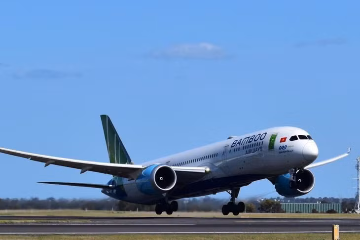 Máy bay Bamboo Airways tại sân bay Melbourne (Australia)