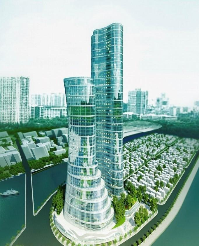 Theo quy hoạch, Tổ hợp Trung tâm thương mại, vui chơi giải trí, khách sạn 5 sao và văn phòng cho thuê tại chợ Sắt được xây dựng trên khu đất có diện tích 15.200 m2, cao 40 tầng.