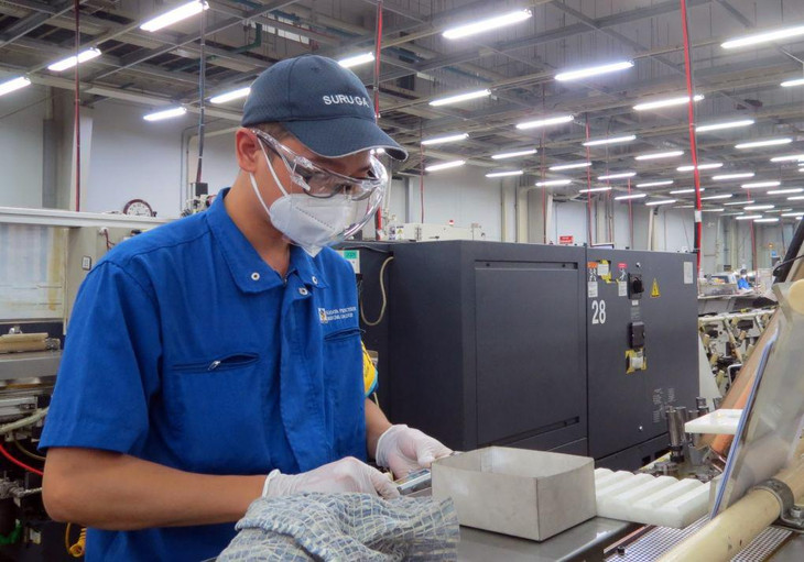 Công nhân ở Khu chế xuất Linh Trung I (TP. Thủ Đức)