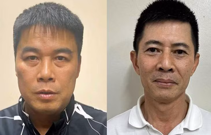 Chân dung Nguyễn Văn Hậu (Hậu "pháo") - Chủ tịch Tập đoàn Phúc Sơn và Nguyễn Duy Hưng - Chủ tịch Tập đoàn Thuận An, từ trái qua