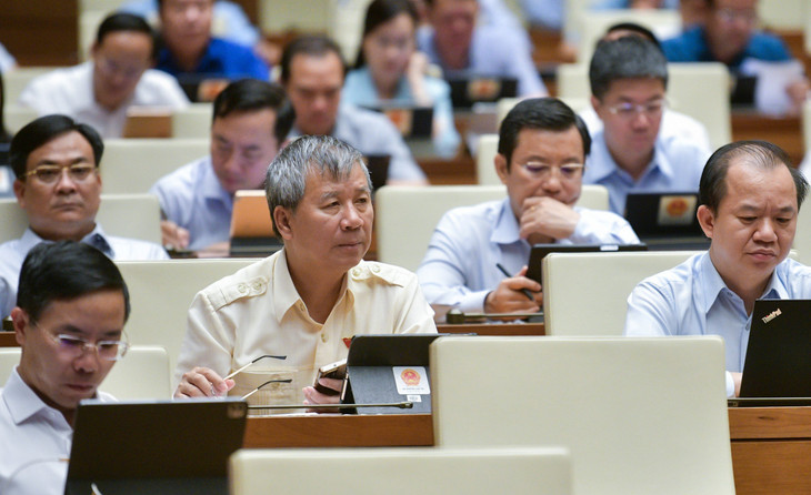 Các vị đại biểu Quốc hội tham dự phiên họp