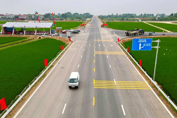Tuyến đường kết nối huyện Sóc Sơn, Hà Nội với huyện Hiệp Hòa, Bắc Giang dài 4,2 km, mức đầu tư gần 200 tỷ đồng