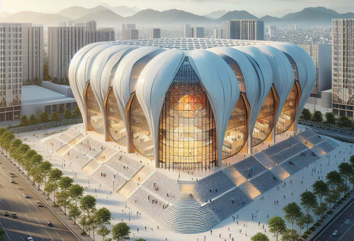 Phối cảnh Nhà thi đấu đa năng Thủ Thiêm