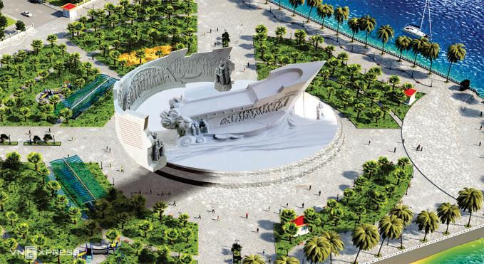 Phối cảnh khu vực trung tâm Dự án Khu lưu niệm đồng bào, cán bộ, chiến sỹ và học sinh miền Nam tập kết ra Bắc