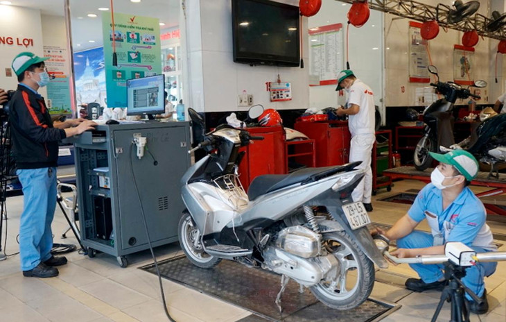 Đo kiểm tra khí thải xe máy tại Hà Nội