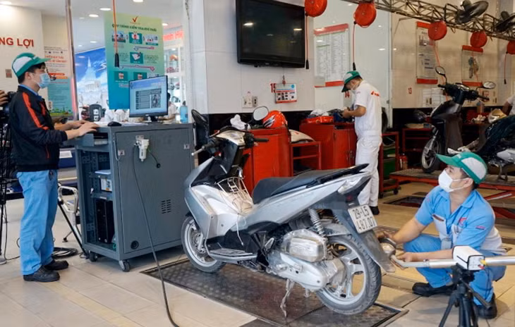 Đo kiểm tra khí thải xe máy tại Hà Nội