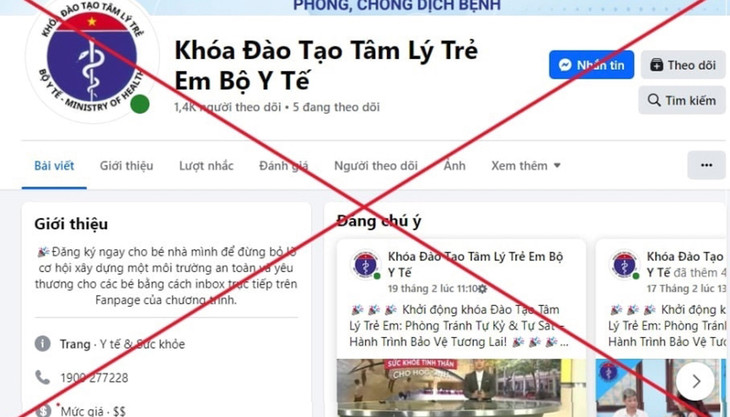 Bộ Y tế đăng bài cảnh báo người dân trên Fanpage chính thức của Bộ Bộ Y tế đăng bài cảnh báo người dân trên Fanpage chính thức của Bộ
