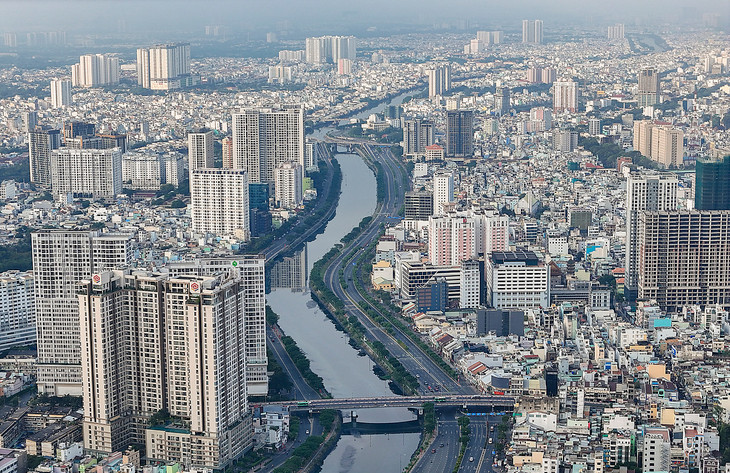 Trung tâm TP.HCM nhìn từ trên cao