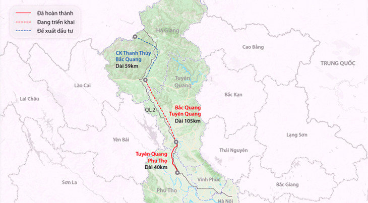 Tuyến cao tốc từ Phú Thọ - Tuyên Quang đến Hà Giang Tuyến cao tốc từ Phú Thọ - Tuyên Quang đến Hà Giang