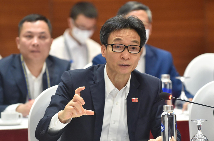 Phó Thủ tướng Vũ Đức Đam phát biểu tại cuộc họp. - Ảnh: VGP