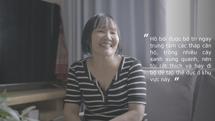 Bà Hậu cảm thấy hài lòng khi sống tại khu căn hộ I - Home.