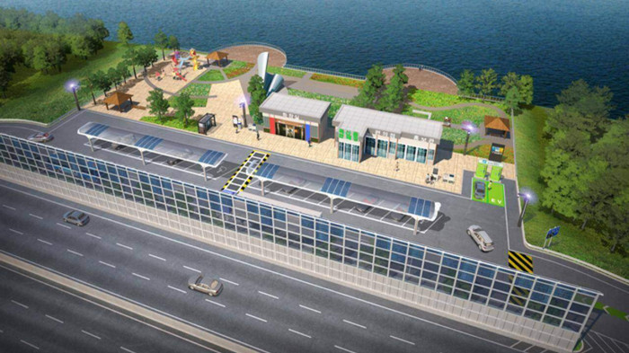 Phối cảnh trạm dừng nghỉ trên tuyến cao tốc Bắc - Nam. Ảnh minh họa