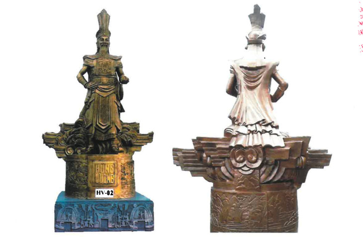 Mẫu tượng đài Hùng Vương trong thuyết minh thiết kế xin phép xây dựng của đơn vị tư vấn