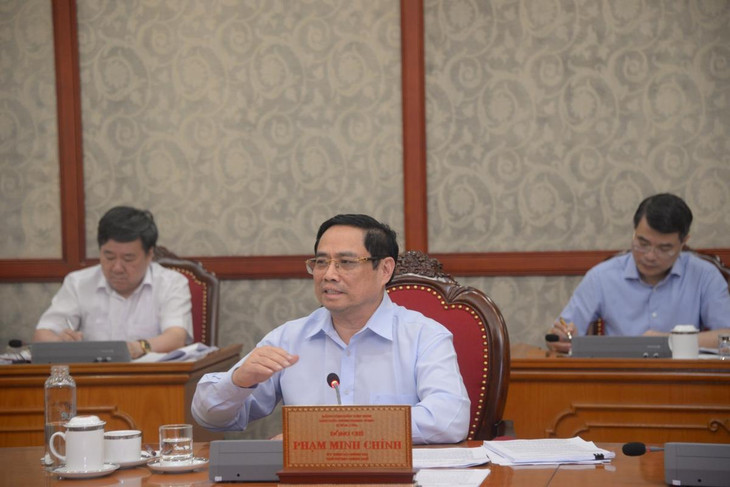 Thủ tướng Chính phủ Phạm Minh Chính phát biểu ý kiến tại phiên họp