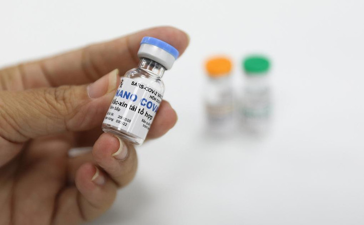 Mẫu vaccine Nanocovax do công ty Nanogen sản xuất tại nhà máy ở TP.HCM