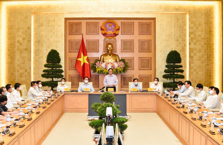 Thủ tướng Phạm Minh Chính nhấn mạnh, báo chí có vai trò rất quan trọng trong việc thực hiện phương thức lãnh đạo của Đảng, kết nối giữa Chính phủ và nhân dân. Ảnh: VGP