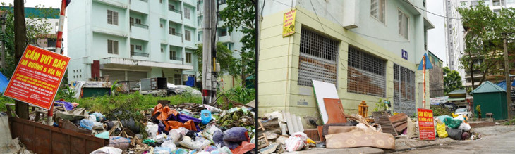Mặc dù là chung cư cao tầng, có hệ thống thu rác theo từng tầng, vì nhiều lý do, các buồng thu rác đã khóa. Cư dân phải mang rác xuống tầng 1 để đổ gây mất vệ sinh môi trường.