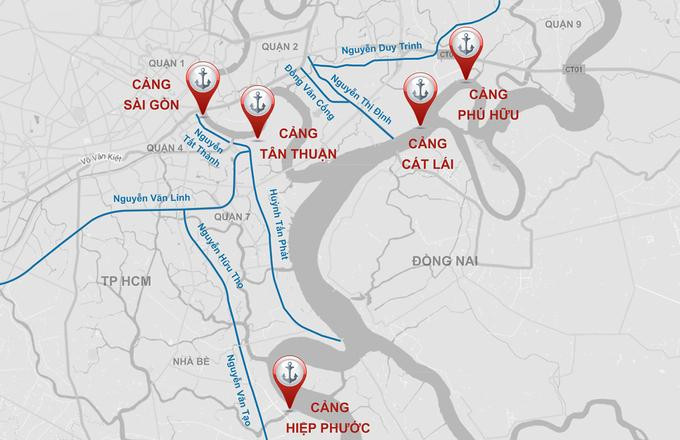 Nguồn thu phí sẽ đầu tư, xây dựng các trục đường xung quanh cảng ở TP.HCM