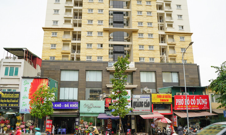 Hình ảnh tòa nhà 4A Tạ Quang Bửu nằm sát ven đường Đại Cồ Việt. Hình ảnh tòa nhà 4A Tạ Quang Bửu nằm sát ven đường Đại Cồ Việt.