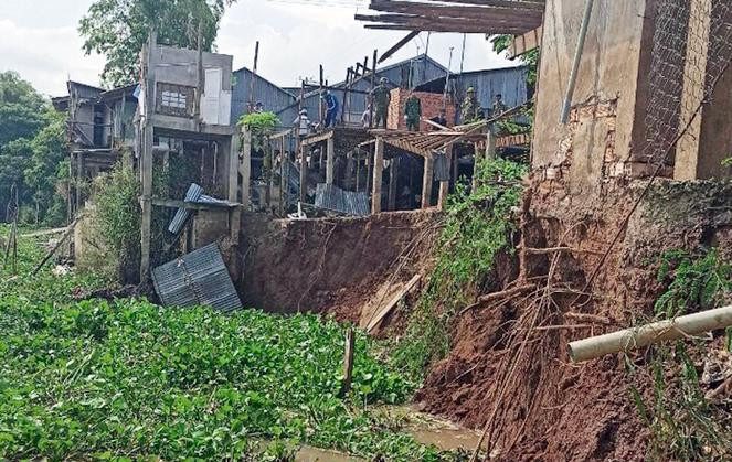 Hiện trường vụ sạt lở ngày 5/6 đoạn sông Châu Đốc thuộc huyện An Phú