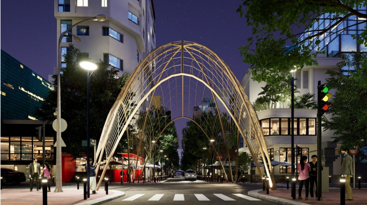 Phối cảnh đường Thái Văn Lung sau khi cải tạo Phối cảnh đường Thái Văn Lung sau khi cải tạo