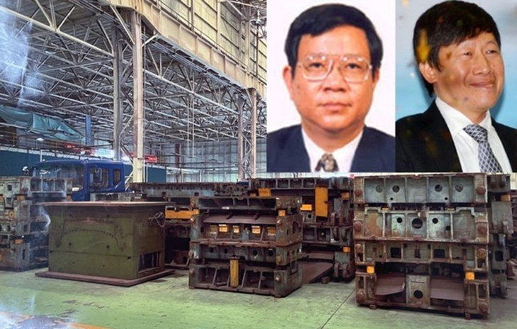 Hai bị can Nguyễn Thanh Giang, Hồ Mạnh Tuấn và các thiết bị máy móc bị "đắp chiếu" của VEAM Hai bị can Nguyễn Thanh Giang, Hồ Mạnh Tuấn và các thiết bị máy móc bị "đắp chiếu" của VEAM