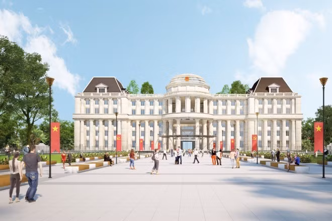 Phối cảnh toà nhà trung tâm chính trị - hành chính tỉnh Long An