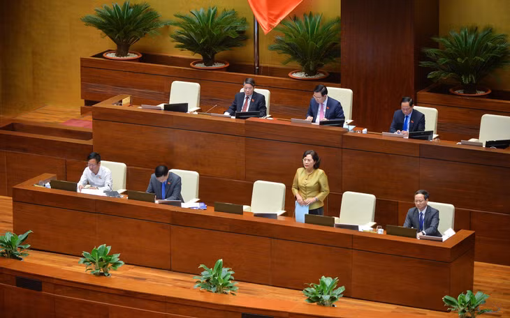 Thống đốc Ngân hàng nhà nước Việt Nam Nguyễn Thị Hồng giải trình, làm rõ một số vấn đề đại biểu Quốc hội nêu