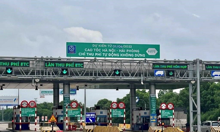 Thu phí không dừng trên cao tốc Hà Nội - Hải Phòng