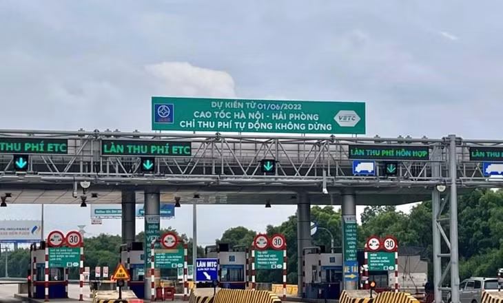 Thu phí không dừng trên cao tốc Hà Nội - Hải Phòng