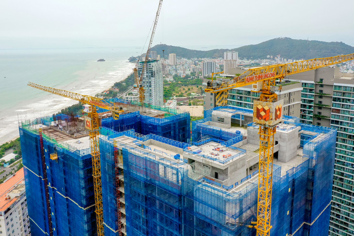 Công trình Vung Tau Pearl, một trong những dự án đang được HTN đẩy mạnh thi công