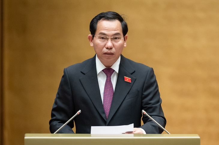 Chủ nhiệm Ủy ban Tài chính – Ngân sách của Quốc Hội Lê Quang Mạnh trình bày Báo cáo của Ủy ban Thường vụ Quốc hội tiếp thu, giải trình, chỉnh lý Dự án Luật Giá (sửa đổi)