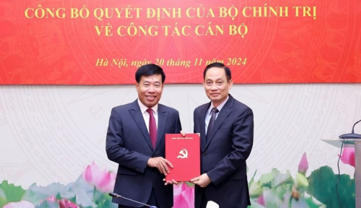 Ông Nguyễn Mạnh Cường nhận quyết định giữ chức Phó ban Đối ngoại Trung ương, ngày 20/11