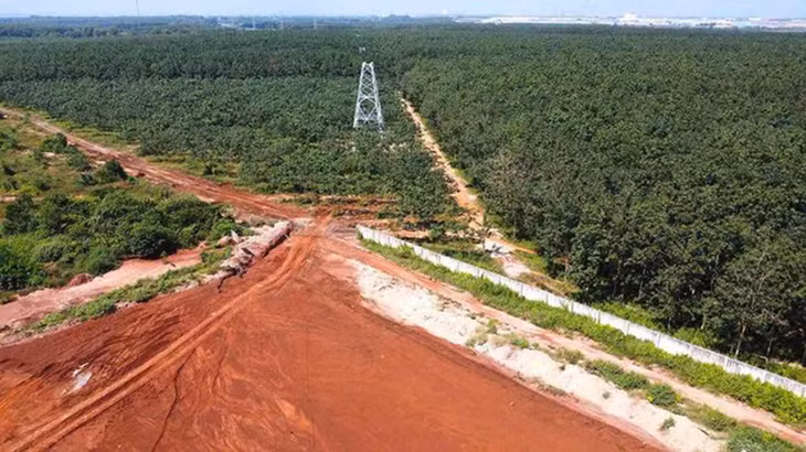 Hàng rào ranh giới sân bay Long Thành