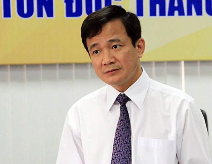 Ông Lê Vinh Danh tại Đại học Tôn Đức Thắng, tháng 3/2016