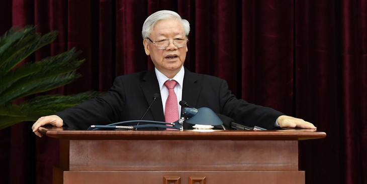 Tổng Bí thư, Chủ tịch nước Nguyễn Phú Trọng phát biểu tại Hội nghị Trung ương 13