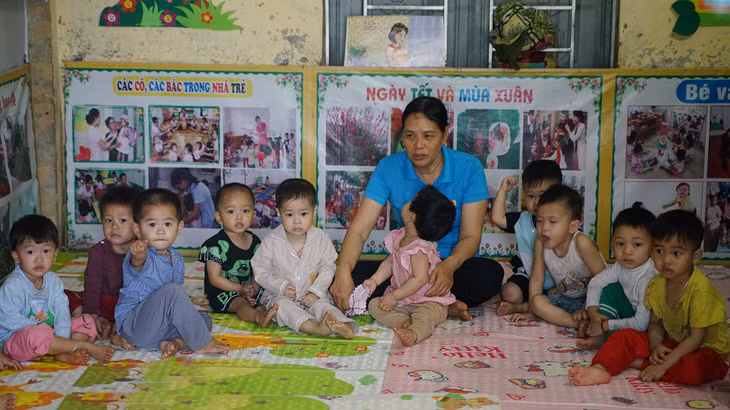 Phòng học 20m2 với gần 30 em nhỏ