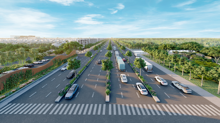 Phối cảnh đường Lương Hòa - Bình Chánh khi hoàn thành Phối cảnh đường Lương Hòa - Bình Chánh khi hoàn thành