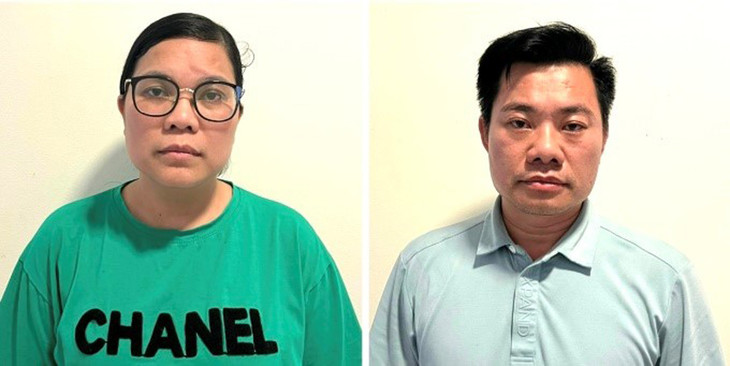 Nguyễn Thị Khuyên và Văn Đình Toàn. Ảnh: Công an Hà Nội Nguyễn Thị Khuyên và Văn Đình Toàn. Ảnh: Công an Hà Nội
