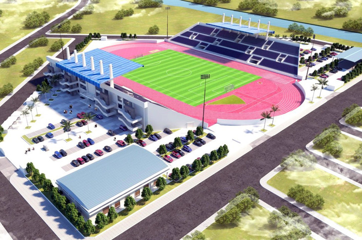 Phối cảnh Khu liên hợp thể dục - thể thao Bạc Liêu