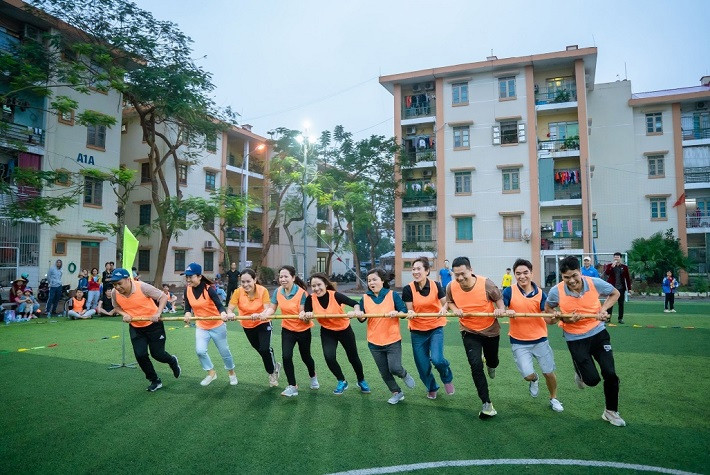 Phần thi cùng nhau về đích tại Hôi vui Xuân Giáp Thìn 2024