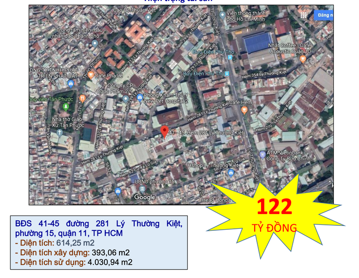 Quảng cáo rao bán một tài sản đảm bảo của ngân hàng. Ảnh chụp màn hình